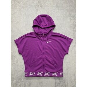 Nike Full Zip Pullover Sleeveless Hoodie Youth Medium Purple Sportswear‎ Gym